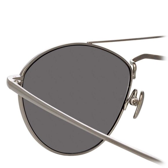 Linda Farrow - 876 C2 Aviator Sunglasses - White Gold - Linda Farrow Eyewear - Picture 4 of 5